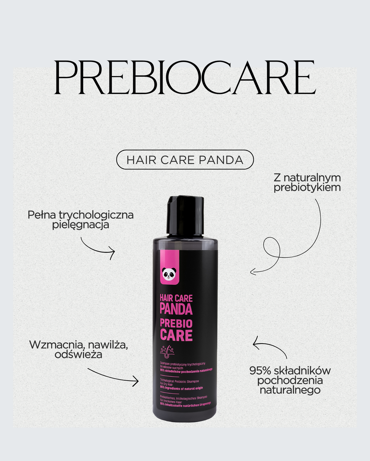 PrebioCare - Panda para el cuidado del cabello
