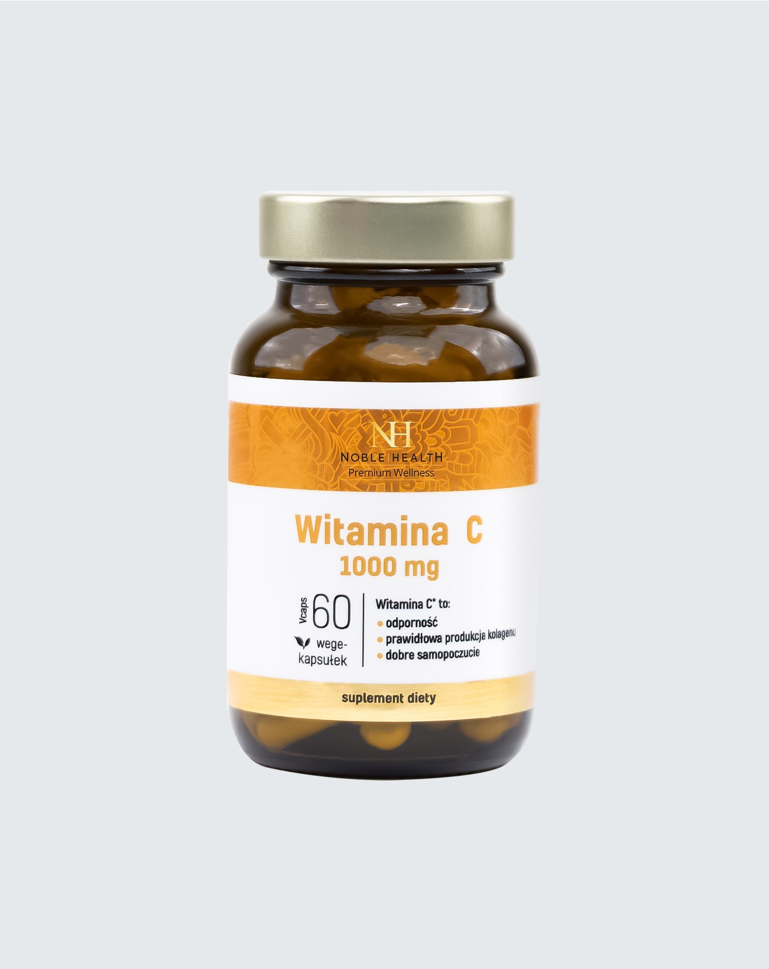 Witamina C Noble Health Wegańska Kwas L-askorbinowy 1000mg 60 kapsułek
